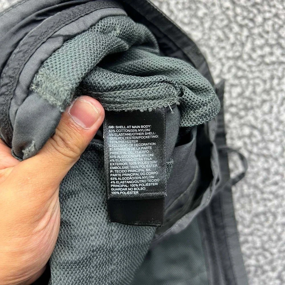 The North Face Hiking Shorts Men Gray 34 Cotton Nylon Stretch Utility Cargo
